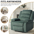 Fauteuil inclinable manuel classique rembourré en velours côtelé