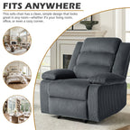 Fauteuil inclinable manuel classique rembourré en velours côtelé