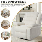 Fauteuil inclinable manuel classique rembourré en velours côtelé