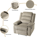 Fauteuil inclinable manuel classique rembourré en velours côtelé