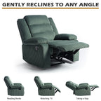 Fauteuil inclinable manuel classique rembourré en velours côtelé