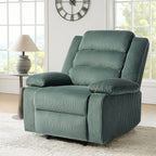 Fauteuil inclinable manuel classique rembourré en velours côtelé