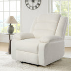 Fauteuil inclinable manuel classique rembourré en velours côtelé