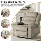 Fauteuil inclinable manuel classique rembourré en velours côtelé (lot de 2)