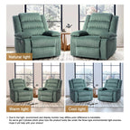 Fauteuil inclinable manuel classique rembourré en velours côtelé (lot de 2)