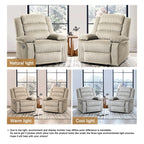 Fauteuil inclinable manuel classique rembourré en velours côtelé (lot de 2)