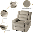 Fauteuil inclinable manuel classique rembourré en velours côtelé (lot de 2)