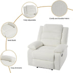 Fauteuil inclinable manuel classique rembourré en velours côtelé (lot de 2)