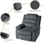 Fauteuil inclinable manuel classique rembourré en velours côtelé (lot de 2)