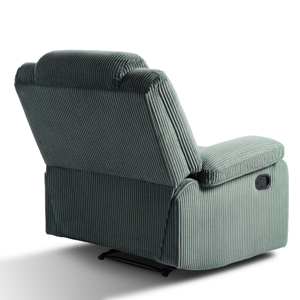 Fauteuil inclinable manuel classique rembourré en velours côtelé (lot de 2)