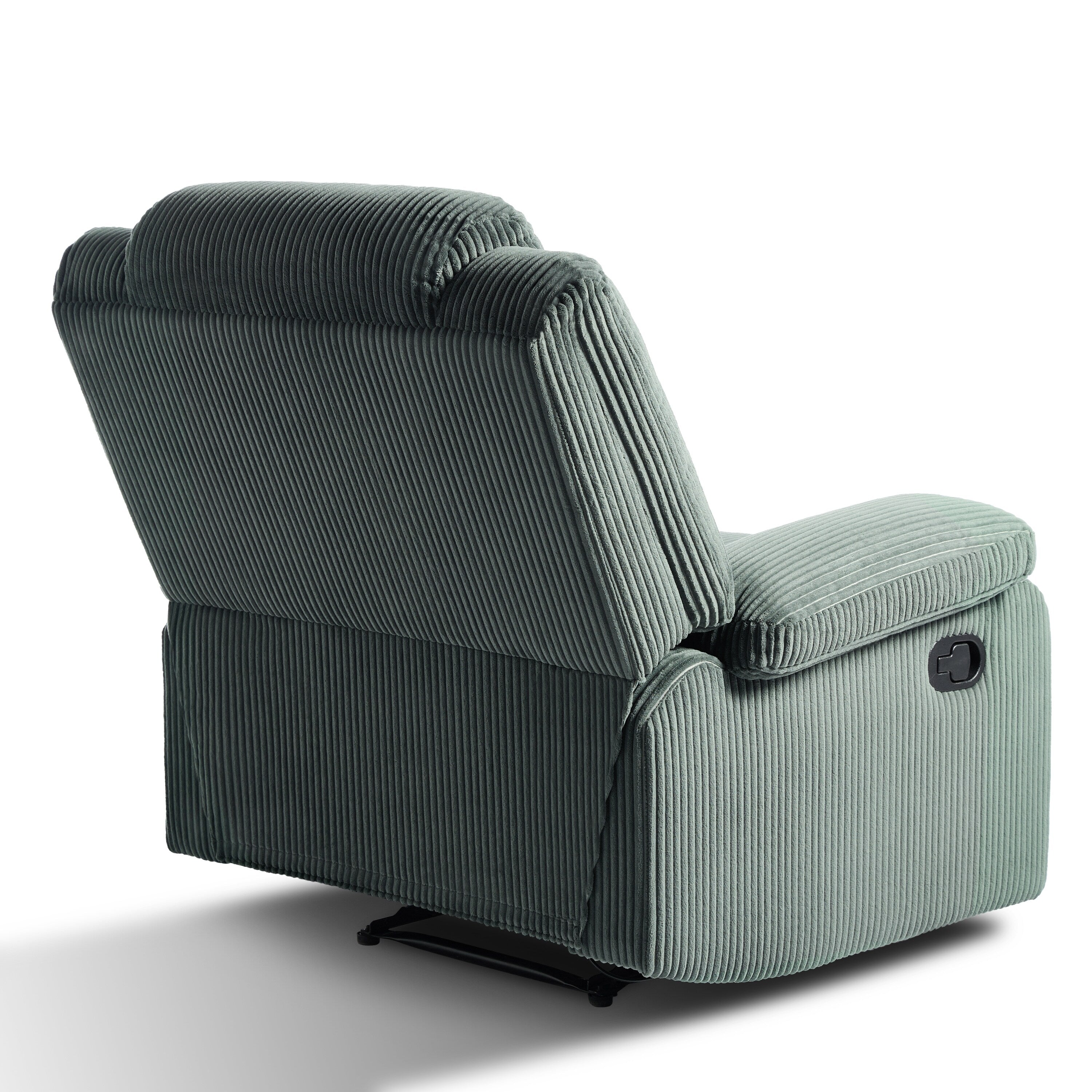 Fauteuil inclinable manuel classique rembourré en velours côtelé (lot de 2)