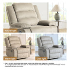 Fauteuil inclinable manuel classique rembourré en velours côtelé