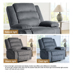 Fauteuil inclinable manuel classique rembourré en velours côtelé