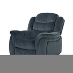Fauteuil inclinable au design classique, tissu pelucheux gris acier