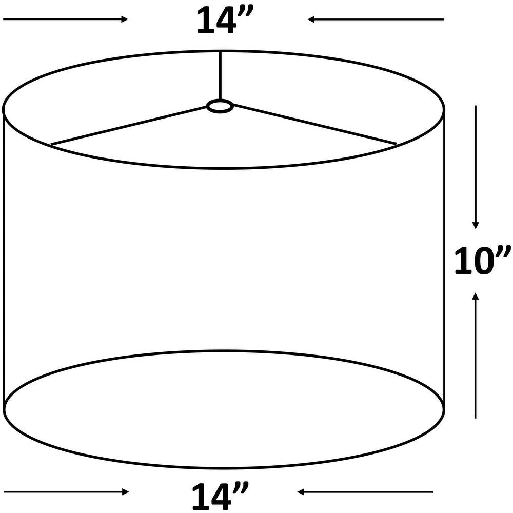Abat-jour tambour classique en fausse soie de 8 à 16 pouces disponible