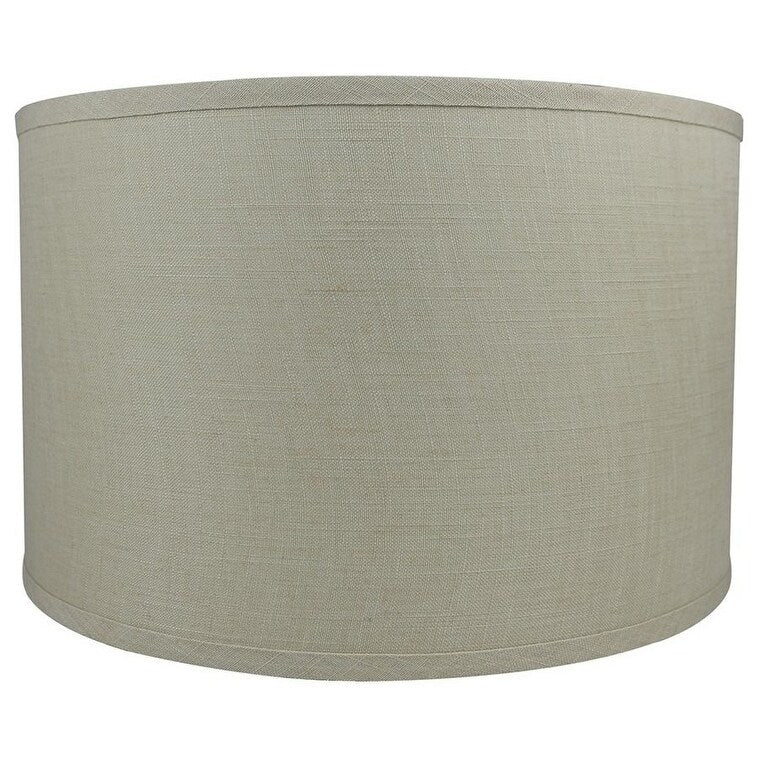 Abat-jour tambour classique en lin lisse, taille inférieure : 8 à 16