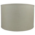 Abat-jour tambour classique en lin lisse, taille inférieure : 8 à 16