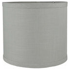 Abat-jour tambour classique en lin lisse, taille inférieure : 8 à 16