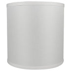 Abat-jour tambour classique en lin lisse, taille inférieure : 8 à 16