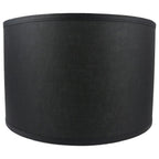 Abat-jour tambour classique en lin lisse, taille inférieure : 8 à 16