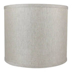 Abat-jour tambour classique en lin lisse, taille inférieure : 8 à 16