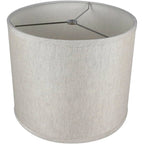 Abat-jour tambour classique en lin lisse, taille inférieure : 8 à 16