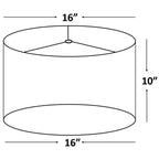 Abat-jour tambour classique en lin lisse, taille inférieure : 8 à 16