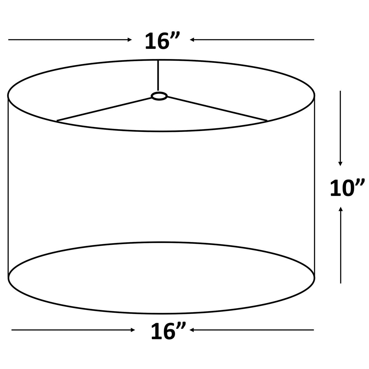 Abat-jour tambour classique en lin lisse, taille inférieure : 8 à 16
