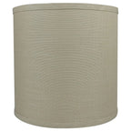 Abat-jour tambour classique en lin lisse, taille inférieure : 8 à 16
