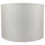 Abat-jour tambour classique en lin lisse, taille inférieure : 8 à 16