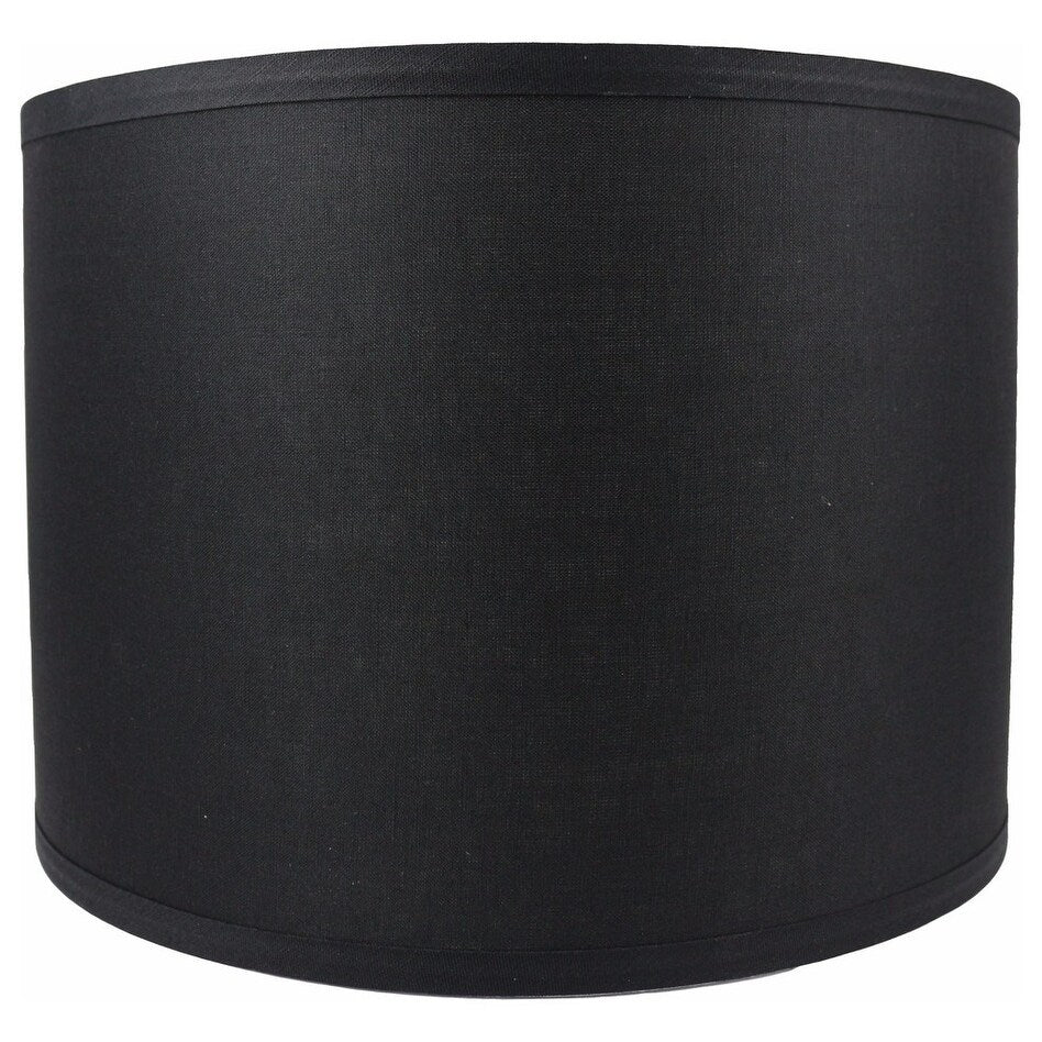 Abat-jour tambour classique en lin lisse, taille inférieure : 8 à 16
