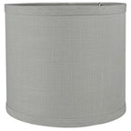 Abat-jour tambour classique en lin lisse, taille inférieure : 8 à 16