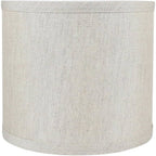 Abat-jour tambour classique en lin lisse, taille inférieure : 8 à 16