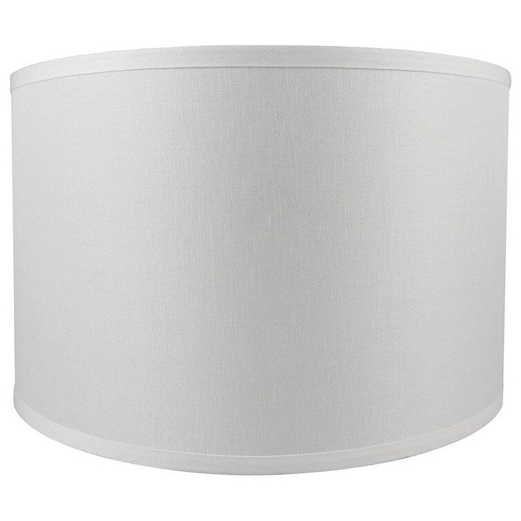 Abat-jour tambour classique en lin lisse, taille inférieure : 8 à 16