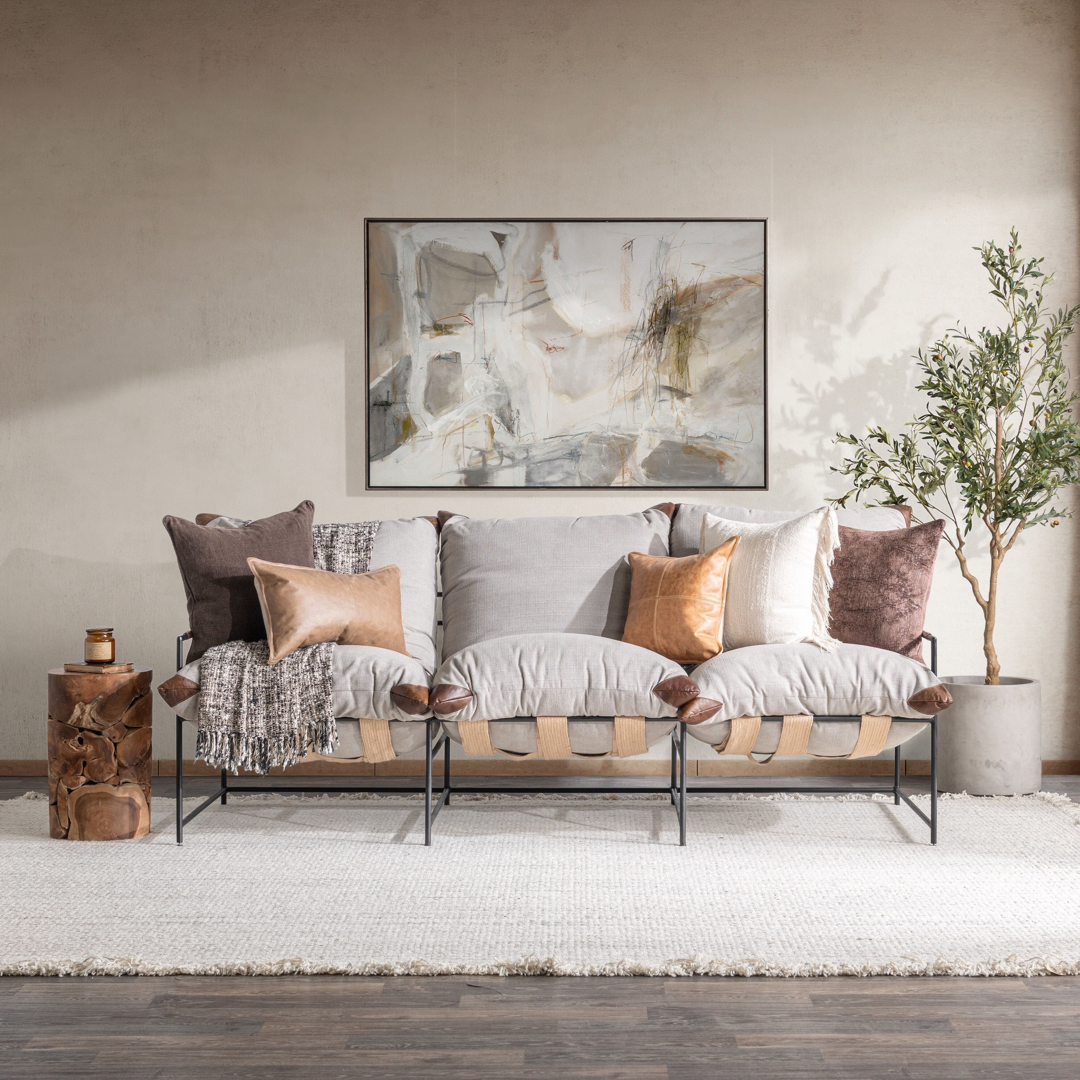 Canapé en tissu et fer Palermo Classic Home