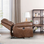 Fauteuil inclinable électrique en cuir respirant avec port USB pour salon et cinéma