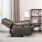 Fauteuil inclinable électrique en cuir respirant avec port USB pour salon et cinéma