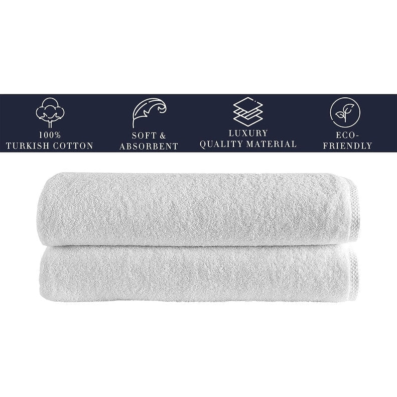 Lot de 2 serviettes de bain géantes CTT Arsenal 100 % coton turc - 35 pouces de large x 70 pouces de long