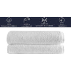 Lot de 2 serviettes de bain géantes CTT Arsenal 100 % coton turc - 35 pouces de large x 70 pouces de long