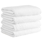 Lot de 4 serviettes de bain blanches CTT Arsenal 100 % coton turc - 27 x 54