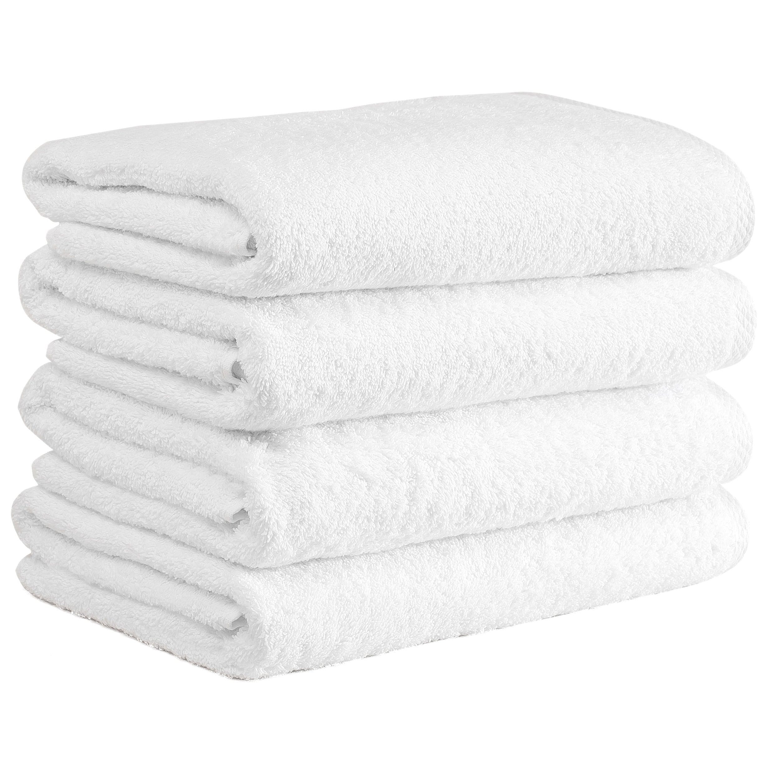 Lot de 4 serviettes de bain blanches CTT Arsenal 100 % coton turc - 27 x 54
