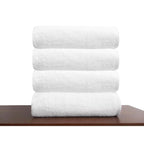 Lot de 4 serviettes de bain blanches CTT Arsenal 100 % coton turc - 27 x 54