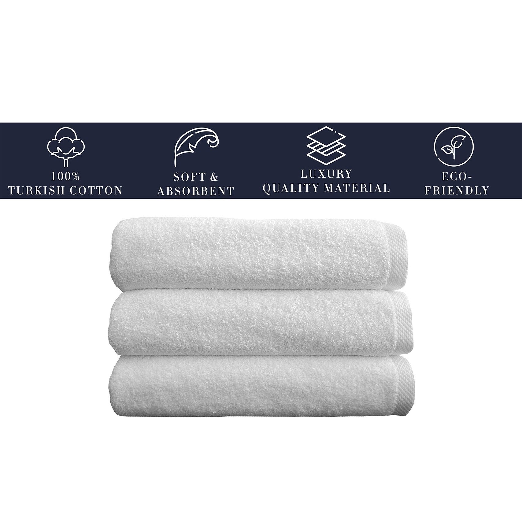 Ensemble de 3 draps de bain géants 100 % coton turc CTT Arsenal