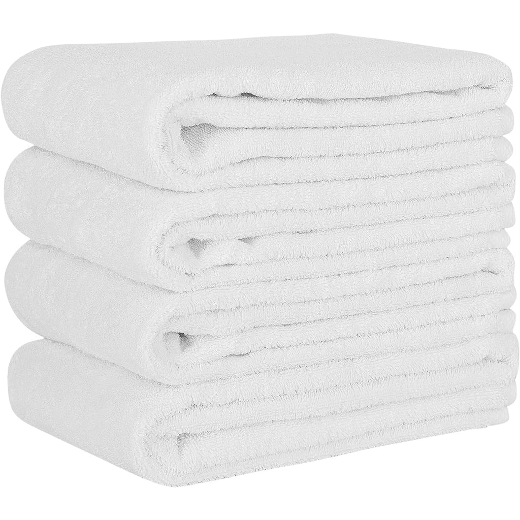 Lot de 4 serviettes de bain blanches CTT Arsenal 100 % coton turc - 27 x 54