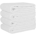 Lot de 4 serviettes de bain blanches CTT Arsenal 100 % coton turc - 27 x 54