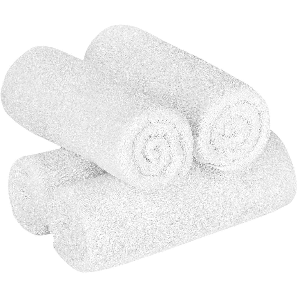 Lot de 4 serviettes de bain blanches CTT Arsenal 100 % coton turc - 27 x 54