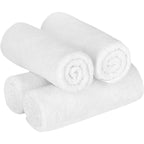 Lot de 4 serviettes de bain blanches CTT Arsenal 100 % coton turc - 27 x 54