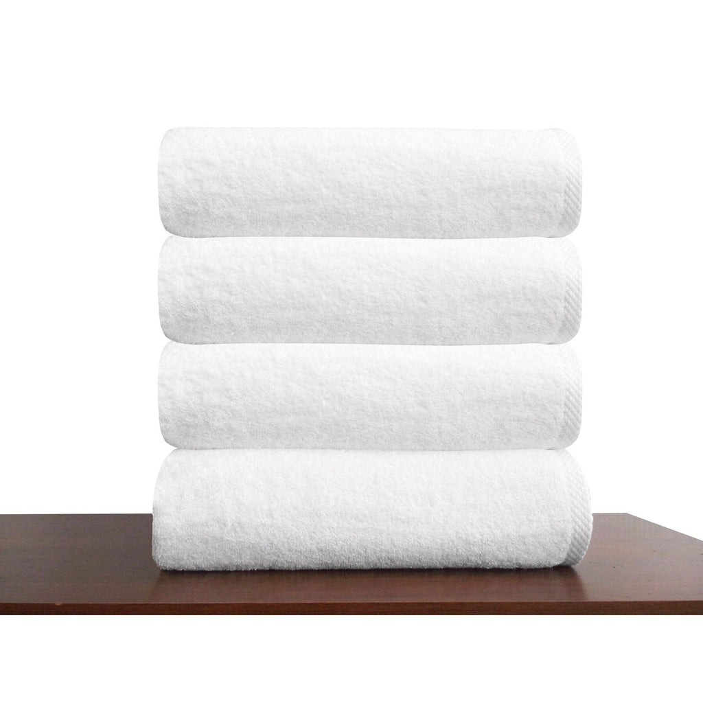 Lot de 4 serviettes de bain blanches CTT Arsenal 100 % coton turc - 27 x 54