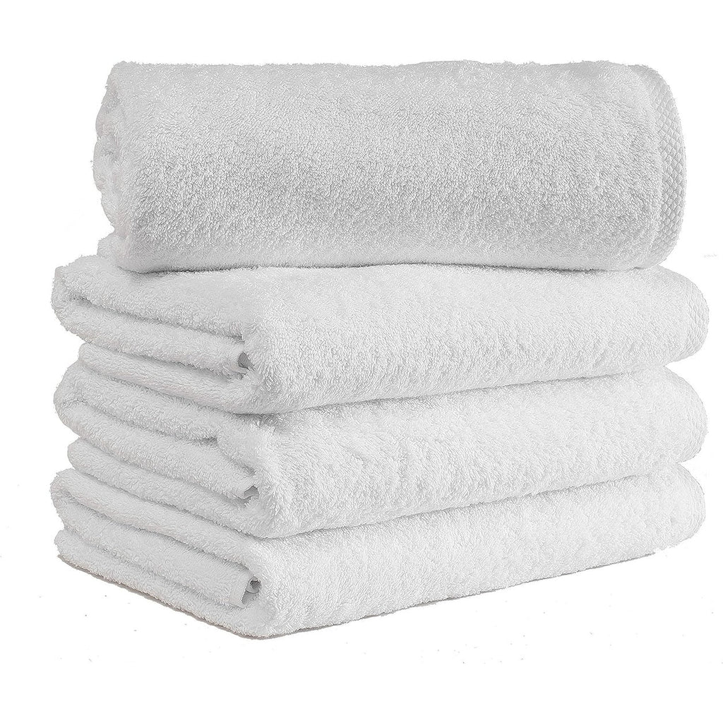 Lot de 4 serviettes de bain blanches CTT Arsenal 100 % coton turc - 27 x 54