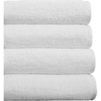 Lot de 4 serviettes de bain blanches CTT Arsenal 100 % coton turc - 27 x 54